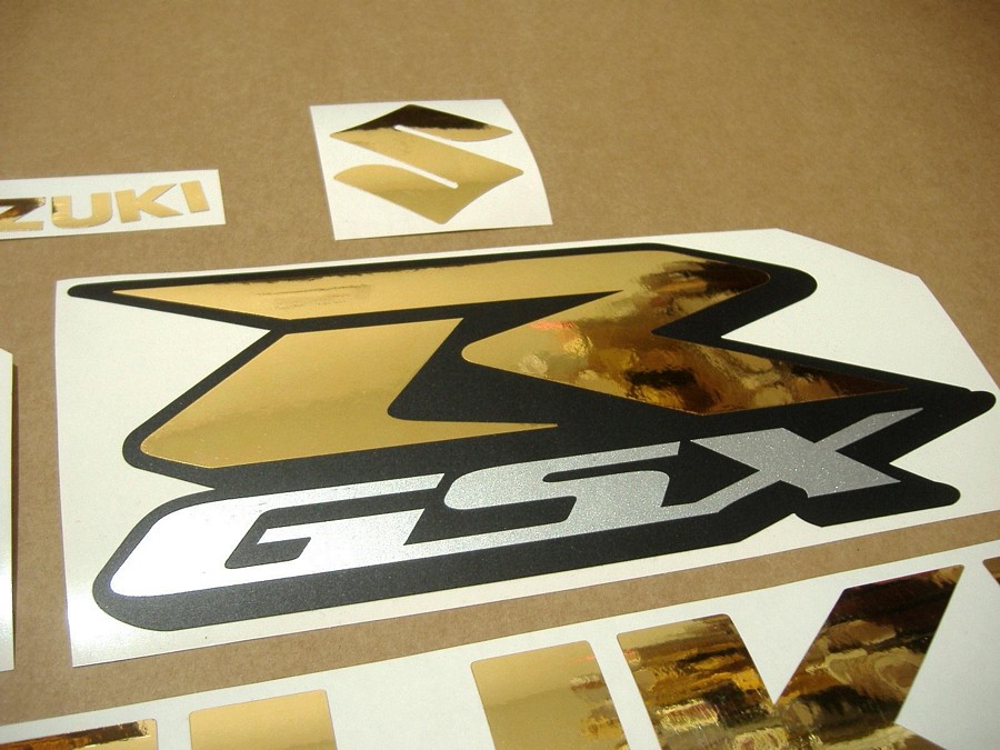Gold GSXR Premium Sticker Set Suzuki GSXR Premium Aufkleber Set 