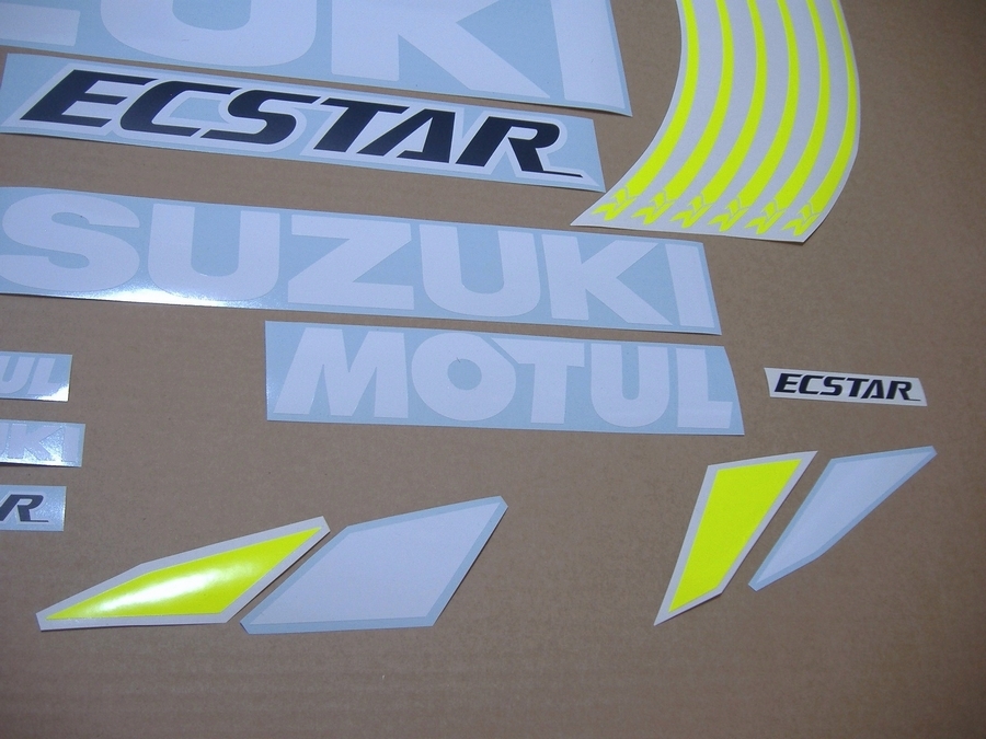 TEAM SUZUKI MOTO GP  GSX-RR Stickers plastifiés ECSTAR 20cm x 3cm 