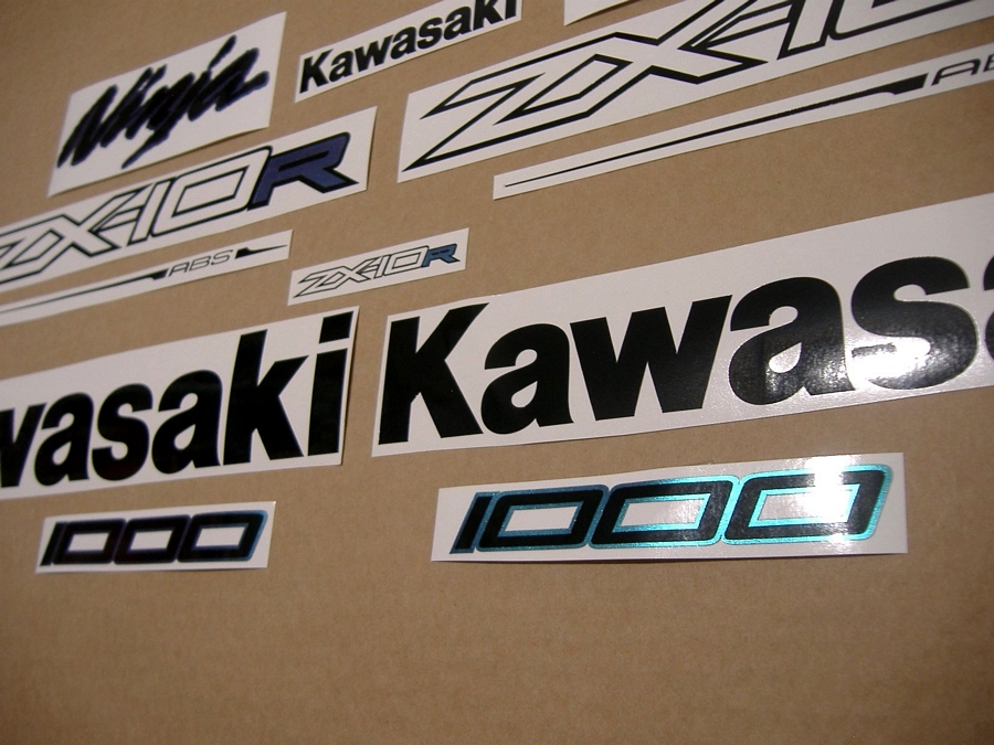 Kawasaki ZX-10R Ninja 2011-2016 decals set in alternative colors 