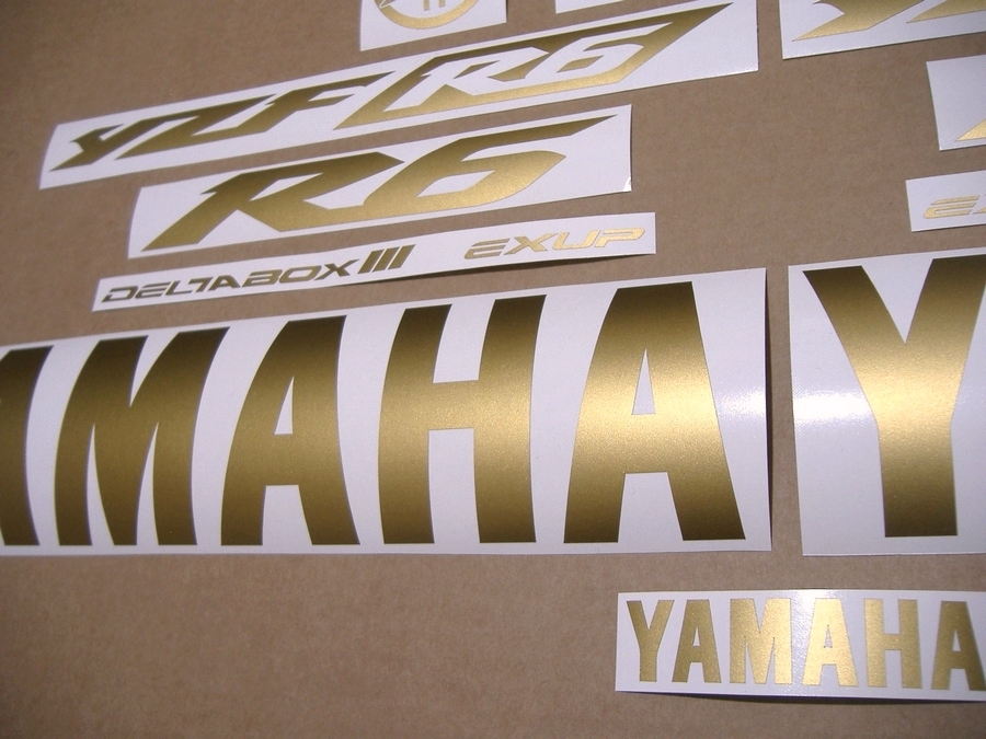 Decal Story 3D Emblem Sticker Decal Gold Raise Up Polish Gloss For Yamaha YZF R6