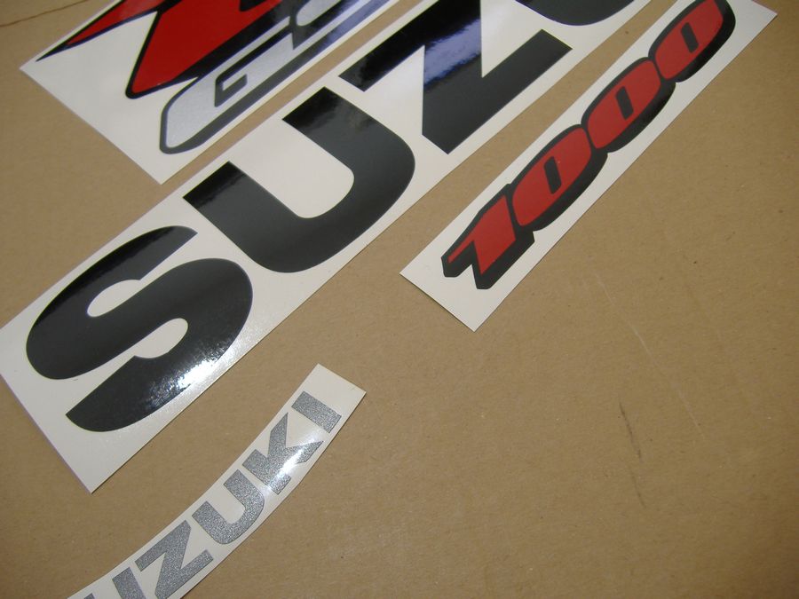 Suzuki Gsx R 1000 08 K8 Decals Set Full Kit Black Version Moto Sticker Com