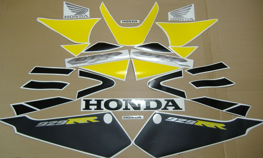 Honda CBR 929RR 2001 Fireblade complete aftermarket decals stickers graphics set kit reproduction replica restoration adhesives adesivi sc44
