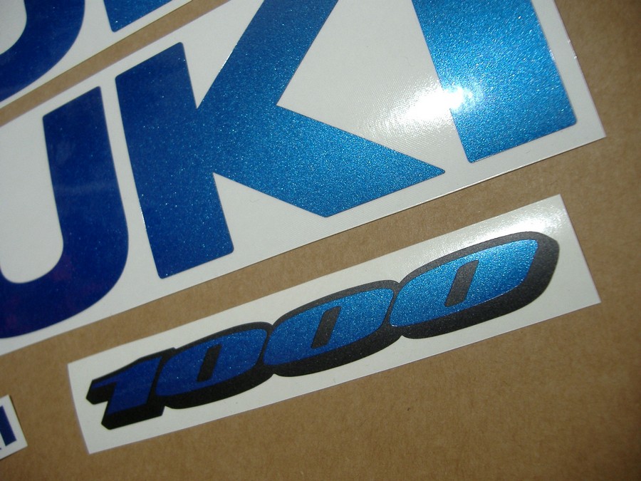 GSX-R 1000 blue decals stickers graphics kit set azul 2003 2004 2005 2006 2007 