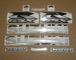 Suzuki GSXR 1000 2003 custom chrome decals