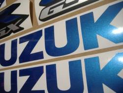 Suzuki GSXR 600 blue custom decals