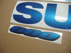 Suzuki GSXR 600 blue complete sticker kit