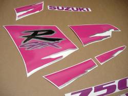 Suzuki GSXR 750W 1994 silver labels graphics