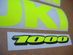 Suzuki GSX-R 1000 custom neon fluo yellow decals