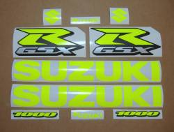 Suzuki GSX-R 1000 custom neon yellow complete sticker kit
