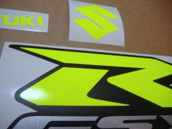 Suzuki GSX-R 600 custom neon fluo yellow decals