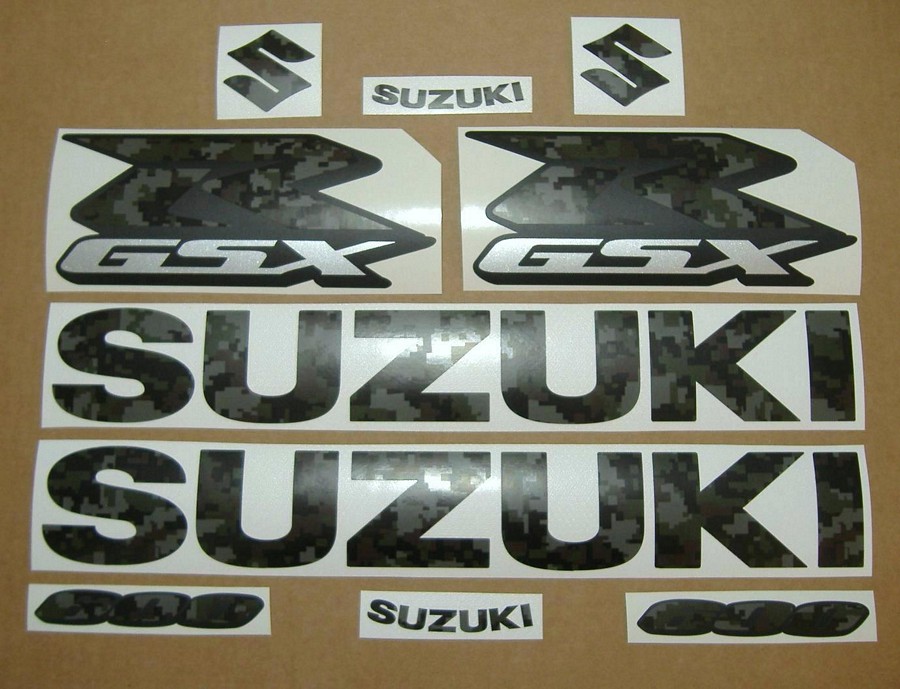 Suzuki GSX-R 600 custom camouflage decals kit