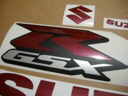 Suzuki GSX-R 600 custom burgundy red full decals set