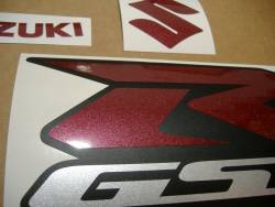 Suzuki GSX-R 600 custom burgundy red graphics set