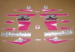Suzuki GSXR 600 k4 k5 custom pink logo decals set