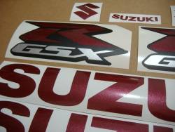 Suzuki GSX-R 750 custom burgundy red decals