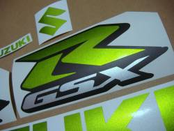 Suzuki GSX-R 600 custom light green stickers set