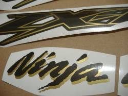 Kawasaki ZX12R gold charcoal full decals set