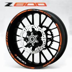 Kawasaki Z 800 orange rim stripes decals