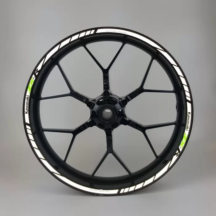 Kawasaki Ninja light reflective wheel decals