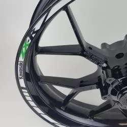 Kawasaki Ninja white reflective wheel stickers