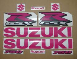 Suzuki GSXR 750 hot pink adhesives