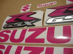 Suzuki Gixxer 600 hot pink decals stickers