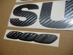 Suzuki GSXR 600 custom carbon fiber stickers