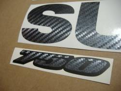 Suzuki GSXR 750 K8 custom carbon fiber stickers