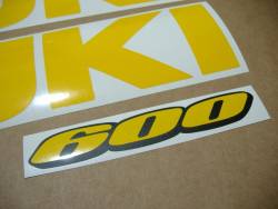 Suzuki GSXR 600 yellow complete sticker set
