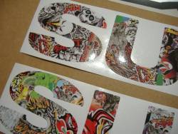 Suzuki Gixxer 600 sticker bomb custom set