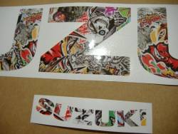 Suzuki GSXR 750 graffiti custom decals set