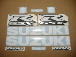 Suzuki GSXR 600 white full decals set