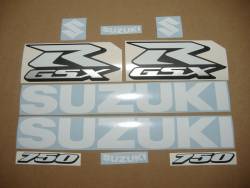 Suzuki GSXR 750 white custom adhesives