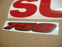 Suzuki GSXR 750 red decals srad