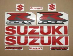 Suzuki GSXR 600 red custom decal set