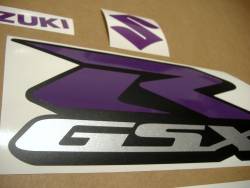 Suzuki GSXR 750 purple customized stickers