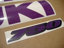 Suzuki GSXR 750 purple custom decal set