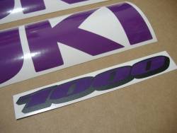 Suzuki GSXR 1000 purple customized stickers