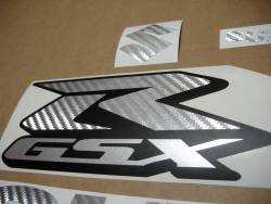 Suzuki GSXR 750 grey carbon fiber graphics