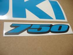 Suzuki GSXR 750 light blue graphics