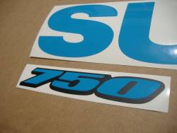 Suzuki GSXR 750 light blue decals srad