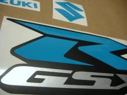 Suzuki GSX-R 750 sky blue custom stickers
