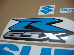 Suzuki GSXR 600 light blue graphics