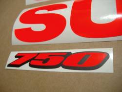 Suzuki GSX-R 750 neon red custom stickers