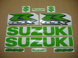 Suzuki GSXR 600 lime green customized adhesives