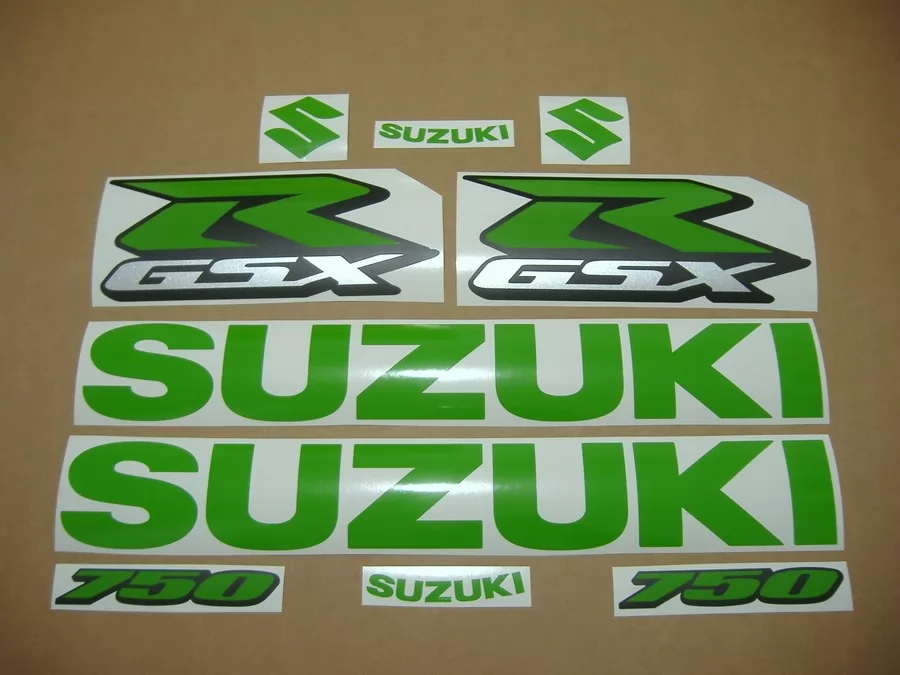 Suzuki GSXR 750 lime green customized adhesives