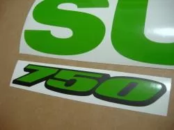 Suzuki Gixxer 750 lime green srad decal set