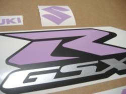 Suzuki GSXR 750 violet customized adhesives