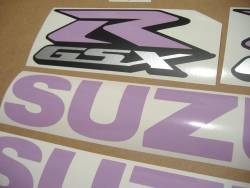 Suzuki GSX-R 1000 light purple custom stickers kit