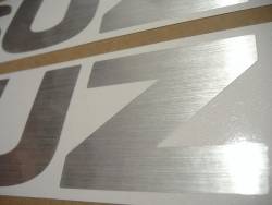Suzuki GSXR 600 brushed silver graphics labels srad